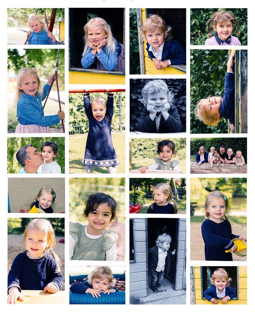 Collage von Kindergartenfotos